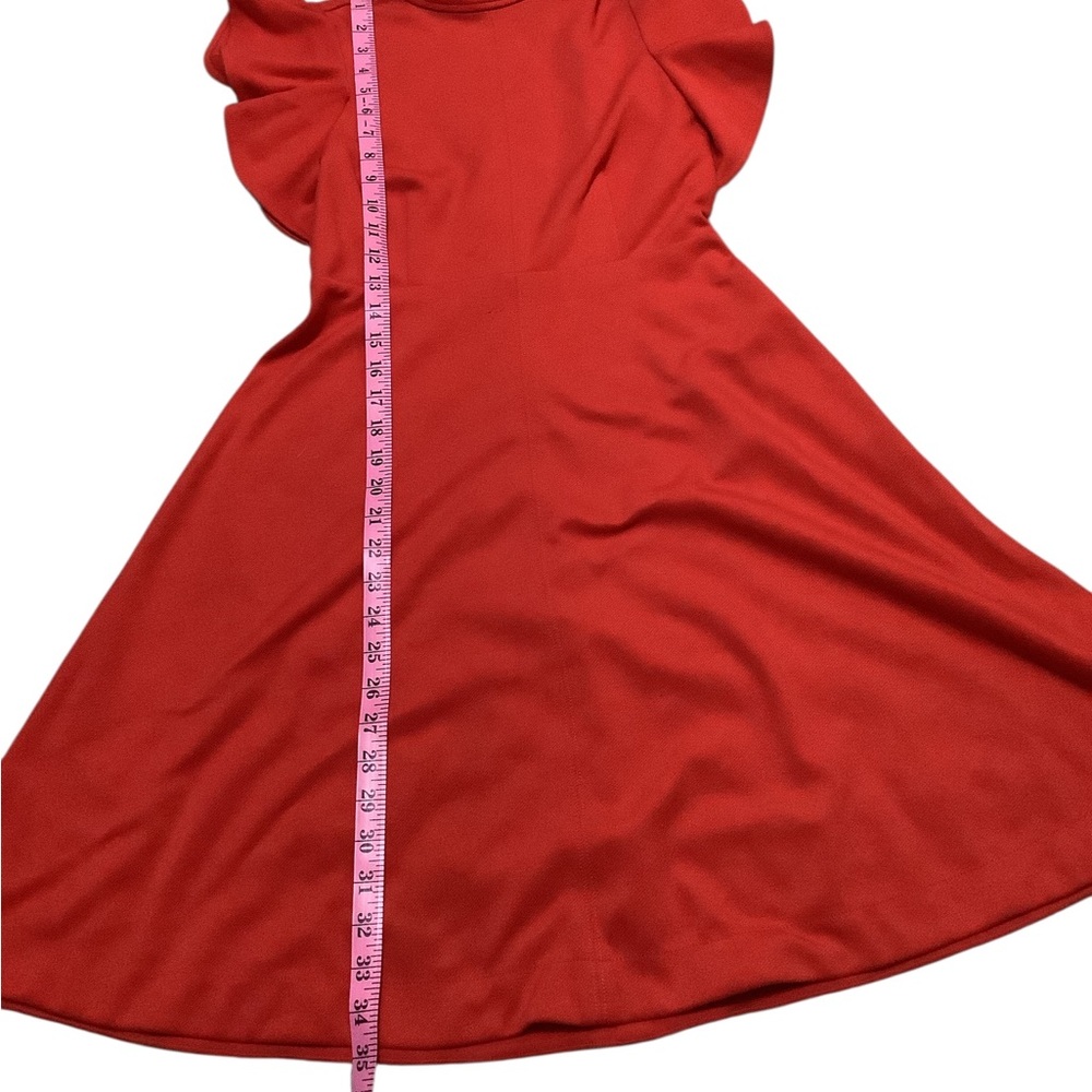 Maeve anthropologie Red Flutter Sleeve dress - Picture 3 of 4